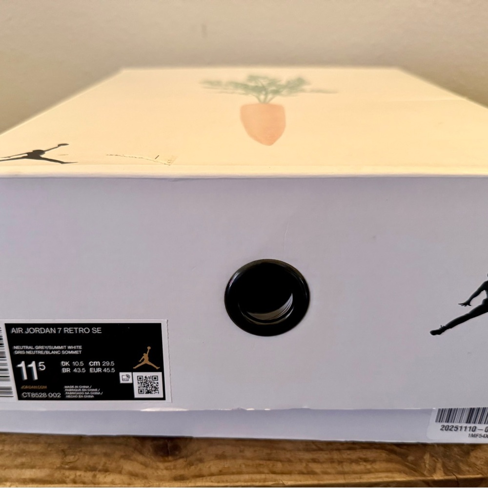 Nike Air Jordan Retro 7 'Neutral Grey' Hare Men Size 11.5 - Picture 7 of 7